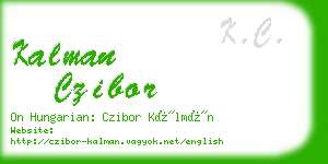 kalman czibor business card